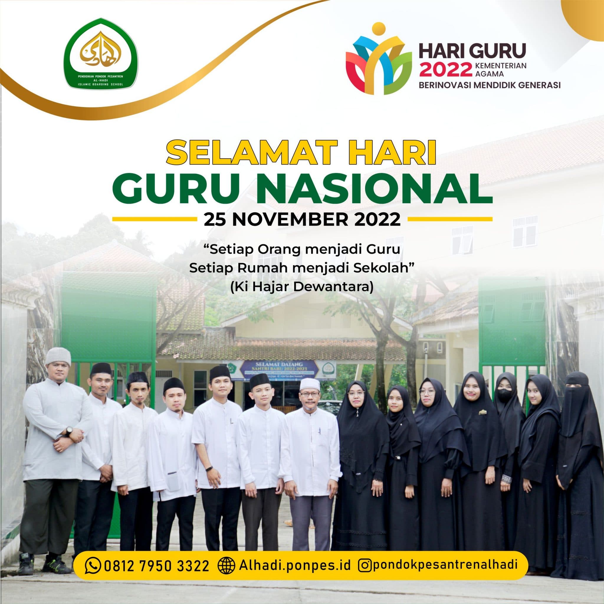 Ponpes Al Hadi Mengucapkan Selamat Hari Guru Nasional 25 November 2022